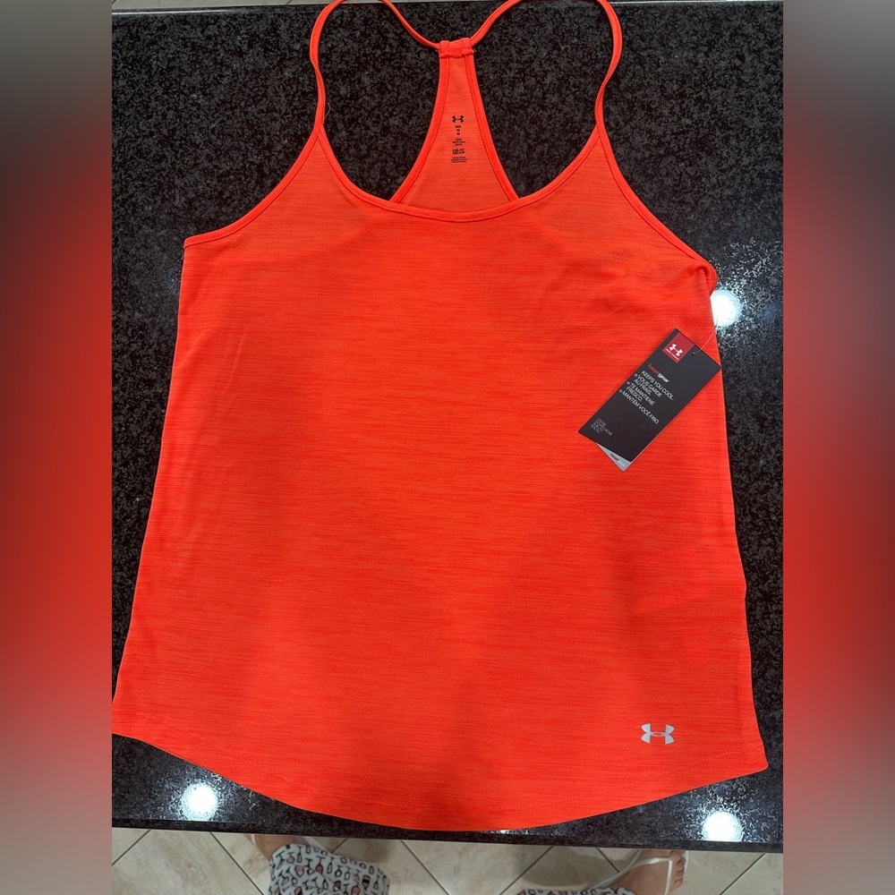 NWT Under Armour HeatGear Tank - Bright orange
